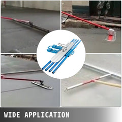 Bull Float Magnesium Concrete Float 48 x 8" Round End Concrete Float Tool Cement Tool Bull Concrete Kit Bull Float with 4 Float Handle Bull Float Bracket Concrete Tools Finishing Bull Float