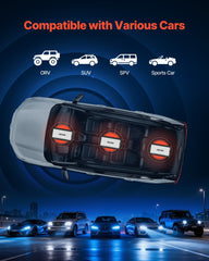 Car Audio Amplifier, 4-Channel Bridgeable Car Amplifier, Multichannel Class D Stereo Amp, Max. 4 x 500W at 4 Ohms / 4 x 1000W at 2 Ohms, High Output, for SUVs, Pickups, and Off-Road Vehicles