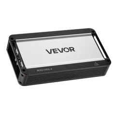 Car Audio Amplifier, 4-Channel Bridgeable Car Amplifier, Multichannel Class D Stereo Amp, Max. 4 x 500W at 4 Ohms / 4 x 1000W at 2 Ohms, High Output, for SUVs, Pickups, and Off-Road Vehicles