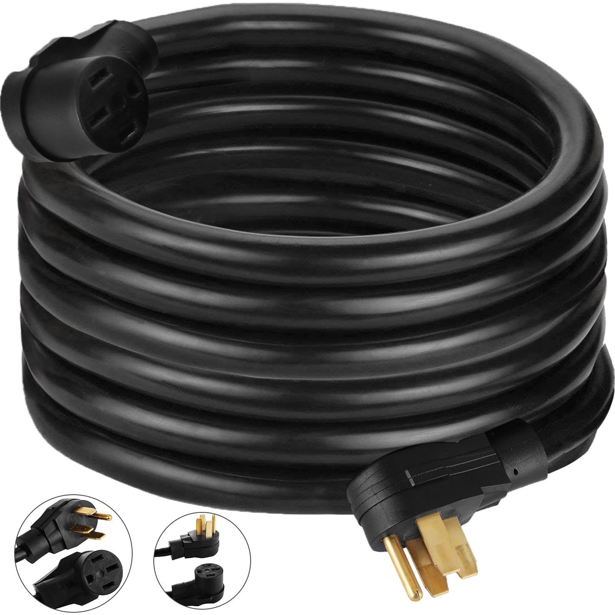 50Ft 50 Amp RV Power Cord Durable Heavy Duty RV Extension Cord Copper Wire RV Cord Power Supply Cable for Trailer Motorhome Camper