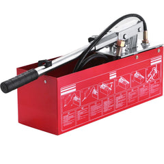 Hydraulic Pressure Test Pump 50 Bar Hand Pressure Test Pump 726 PSI 3.2 Gallon Tank 45ML 1/2" BSP Hydrostatic Test Pump for Pipeline Pressure Container Irrigation Firemen (Test Pump 50 Bar)