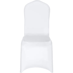 Stretch Spandex Folding Chair Covers, Universal Fitted Chair Cover, Removable Washable Protective Slipcovers, for Wedding, Holiday, Banquet, Party, Celebration, Dining (50PCS White)