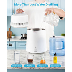 6L Water Distiller Home Countertop Purifier Machine 900W Plastic Container
