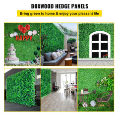 Artificial Boxwood Panels, 12 PCS 20"x20" Boxwood Hedge Wall Panels, PE Artificial Grass Backdrop Wall 1.6\", Privacy Hedge Screen for Decoration of Outdoor, Indoor, Garden, Fence, and Backyar