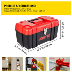 42 PCS Lockout Tagout Kits Electrical Loto Kit for Electrical Risk Removal