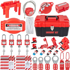 42 PCS Lockout Tagout Kits Electrical Loto Kit for Electrical Risk Removal