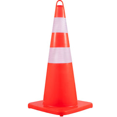 Safety Cones, 10PCS 28\" Traffic Cones, PVC Orange Construction Cones, 2 Reflective Collars Traffic Cones with Weighted Base and Hand-Held Ring Used for Traffic Control, Driveway Road Parking