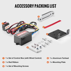 Electric Winch, 1588 kg Line Pull Capacity, 12V DC ATV Winch with Φ0.5 x 1188.7 cm 12 Strands Synthetic Rope Aluminum Fairlead Wired Remote Control, IP55 Waterproof for Towing ATV Boat