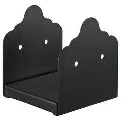 6x6 Post Base 2 Pcs, Inner Size 5.9x5.55 inch / 150x141 mm Post Brackets, Heavy Duty Carbon Steel Decking Posts, Wood Posts Brackets for Pavilion Deck Railing Support Deck Base Plate, Black