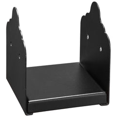 6x6 Post Base 2 Pcs, Inner Size 5.9x5.55 inch / 150x141 mm Post Brackets, Heavy Duty Carbon Steel Decking Posts, Wood Posts Brackets for Pavilion Deck Railing Support Deck Base Plate, Black