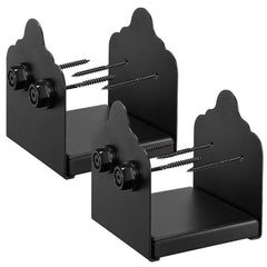6x6 Post Base 2 Pcs, Inner Size 5.9x5.55 inch / 150x141 mm Post Brackets, Heavy Duty Carbon Steel Decking Posts, Wood Posts Brackets for Pavilion Deck Railing Support Deck Base Plate, Black