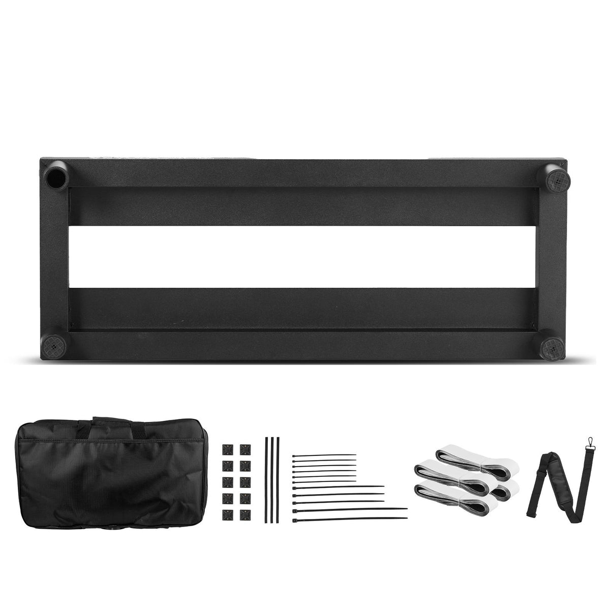 Guitar Pedal Board, 15'' x 5.7'', Aluminum Alloy 0.8 lbs Super Light Guitar Effects PedalBoard with Carry Bag High Quality Velcro Fixed Strap Shoulder Strap, Accommodate 4-6 Guitar Pedals