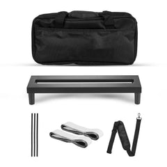 Guitar Pedal Board, 15'' x 5.7'', Aluminum Alloy 0.8 lbs Super Light Guitar Effects PedalBoard with Carry Bag High Quality Velcro Fixed Strap Shoulder Strap, Accommodate 4-6 Guitar Pedals