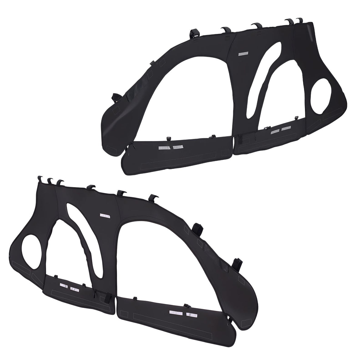 Cab Enclosure Upper Doors, Compatible with Polaris RZR PRO 2020-2024/Polaris RZR Turbo2022-2024, Soft Upper Doors, Upgraded Zipper UTV Soft Side Window Kit, Fit with Side Mirrors and Windshields