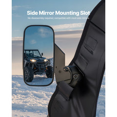 Cab Enclosure Upper Doors, Compatible with Polaris RZR PRO 2020-2024/Polaris RZR Turbo2022-2024, Soft Upper Doors, Upgraded Zipper UTV Soft Side Window Kit, Fit with Side Mirrors and Windshields