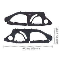 Cab Enclosure Upper Doors, Compatible with Polaris RZR PRO 2020-2024/Polaris RZR Turbo2022-2024, Soft Upper Doors, Upgraded Zipper UTV Soft Side Window Kit, Fit with Side Mirrors and Windshields