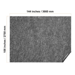 Rug Pad Without Slip Resistance, Protective Cushioning Carpet Pad, 9' x 12', 1/4"Thick, 100% Pure Polyester Felt, 10-11㎡ Premium Comfort Underfoot Carpet Padding Rug Cushion for All Floors, Gray