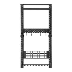 Gun Rack Wall Mount, Heavy Duty Steel, Indoor Rifle Shotgun Rack with Magazine Holder, MOLLE Panel, Gun Accessories Display Storage Holder, Hold Up to 5 Rifles or Shotguns, for Tactical Gear