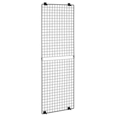 3 Packs Grid Wall Panels, 610 x 1828 mm Wire Grid Panels Display Rack, Wall-Mounted Art Display Shelf, Black Carbon Steel Wall Hanging Gridwall for Craft Show, Decoration, Storage, Notice Board