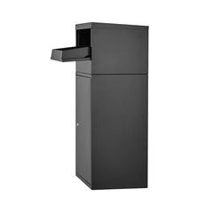 Package Delivery Boxes for Outside, 90.9 cm Mailbox for Parcel with Lock, Galvanized Steel Package Drop Box with Anti-Theft Design, Weather-Resistant Package Mailbox for Home and Office, Black