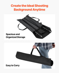 Backdrop Stand, 298 x 300 cm Adjustable Photo Backdrop Stand Kit, Portable Background Backdrop Stand with 4 Crossbars, Heavy Duty Projector Screen Stand, for Wedding, Photo Video Studio & Party