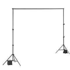 Backdrop Stand, 198 x 300 cm Adjustable Photo Backdrop Stand Kit, Portable Background Backdrop Stand with 5 Crossbars, Heavy Duty Projector Screen Stand, for Wedding, Photo Video Studio & Party