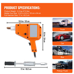 Stud Welder Kit, 5500 Stud Welder Dent Repair Kit, 800VA Spot Welder Stud Kit, Stud Gun Dent Puller Kit with Complete Accessories, Dent Welder Repair for Auto Body Repairing