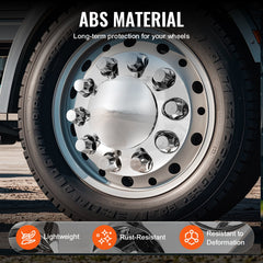 Front Axle Cover Combo Kit ABS Lug Nut Covers with Nut Cover Tools