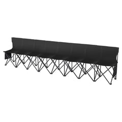 8 Seat Portable Folding Sport Bench Outdoor Camping Chair with Carry Bag