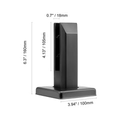 Glass Clamp, 10 PCS Square Glass Railing Bracket for 0.31 "-0.47 " Tempered Glass, 304 Stainless Steel Glass Mounting Clamp, 0.12” Thick Glass Shelf Bracket for Balcony, Garden, Deck, Stair
