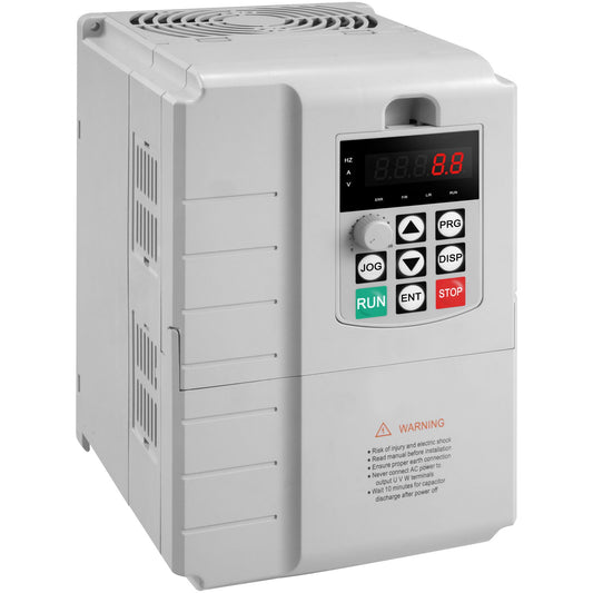 VFD 10HP, 7.5KW, 34A, 1 Phase 220V-240V Input to 3 Phase 220V-240V Output Variable Frequency Drive, 0-400Hz VFD for AC Motor Speed Control
