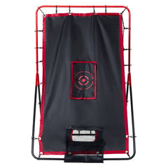 Baseball And Softball Rebounder Net 3.5x4.5 ft 2-in-1 Switch Hitter Pitch