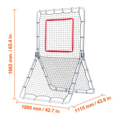 Baseball And Softball Rebounder Net, 3.5 x 6 ft PitchBack Baseball Pitching Nest, Softball Pitchback Net, Fielding Trainer, Bounce Back Net for Fielding/Throwing Practice, 5 Adjustable Angles
