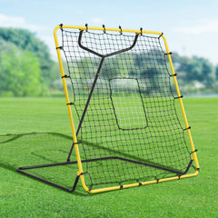 Baseball And Softball Rebounder Net, 4 x 4.5 Feet PitchBack Baseball Nest for Pitching and Fielding Training, Pitch Return Trainer Rebound Net with Pitching Target, 4 Adjustable Angles