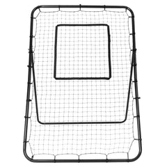 Baseball And Softball Rebounder Net, 4 x 6 Feet PitchBack Baseball Nest for Pitching and Fielding Training, Pitch Return Trainer Rebound Net with Pitching Target, 4 Adjustable Angles
