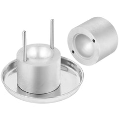 Ice Ball Press Kit, Aircraft Al Alloy Ice Press with Ice Block Mold, Large Mat, Tong, Drip Tray, One Glass, Round Ice Ball Maker 2.4"/60 mm Ice Sphere, for Whiskey, Cocktail on Party & Holiday