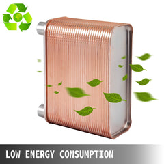 Heat Exchanger 3"x7.5" 60 Plates Brazed Plate Heat Exchanger 316L 1/2" BSP FPT Heat Exchanger EATB12 Beer Wort Chiller for Hydronic Heating