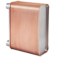 Heat Exchanger 3"x7.5" 60 Plates Brazed Plate Heat Exchanger 316L 1/2" BSP FPT Heat Exchanger EATB12 Beer Wort Chiller for Hydronic Heating