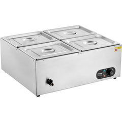 Commercial Electric Food Warmer Countertop Buffet 4*12 Qt Pan Bain Marie