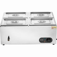 Commercial Electric Food Warmer Countertop Buffet 4*12 Qt Pan Bain Marie