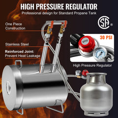 12KG Propane Smelting Furnace Kit Melting Furnace Double Burners 2700℉
