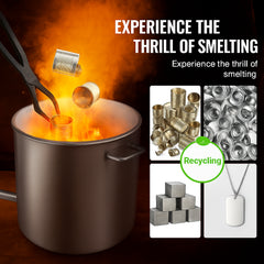 6KG Propane Melting Furnace Kit Melting Furnace Stainless Steel 2700℉
