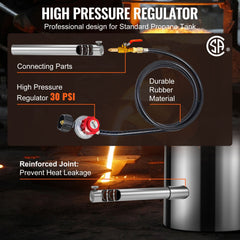 6KG Propane Melting Furnace Kit Melting Furnace Stainless Steel 2700℉