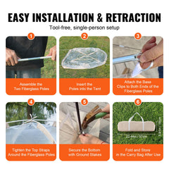 Sports Tent Instant Tent Shelter Weather Proof 1 Person Clear Bubble Tent