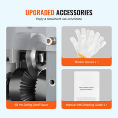Automatic Wire Stripping Machine, 0.06''-1.18'' Electric Motorized Cable Stripper, 180 W, 60 ft/min Wire Peeler with Visible Stripping Depth Reference, for Scrap Copper Recycling