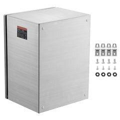 Steel Electrical Box, 40x30x25 cm, 304 Stainless Steel Electrical Enclosure Box, Wall-Mounted Outdoor Electrical Electronic Equipment Enclosure with Mounting Plate Hinges Lock, IP66 Waterproof