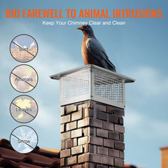Chimney Cap 17” x 17” 304Stainless Steel Fireplace Flue Caps Cover Mesh
