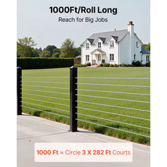 Wire Rope Kit, 3.18 mm 305 m 316 Stainless Steel Cable with Cutter and Gloves, 7.1KN Breaking Strength, 7x7 Strands Construction Marine Aircraft Grade for Handrail Stair Decking Fence Outdoors