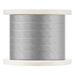 Wire Rope Kit, 3.18 mm 305 m 316 Stainless Steel Cable with Cutter and Gloves, 7.1KN Breaking Strength, 7x7 Strands Construction Marine Aircraft Grade for Handrail Stair Decking Fence Outdoors