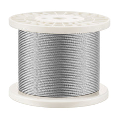 Wire Rope Kit, 3.18 mm 305 m 316 Stainless Steel Cable with Cutter and Gloves, 7.1KN Breaking Strength, 7x7 Strands Construction Marine Aircraft Grade for Handrail Stair Decking Fence Outdoors